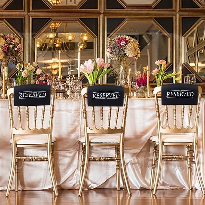 6 Pcs Reserved Seating Signs Reserved Chair Sign Printed Placeholder - Image 2