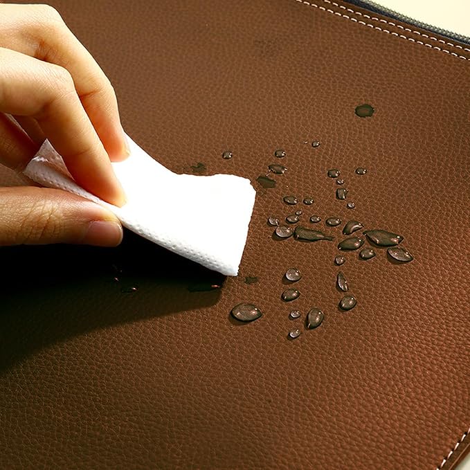 PU Leather A4 File Folder Zipper Document Holder Envelope Folder Case - Image 4