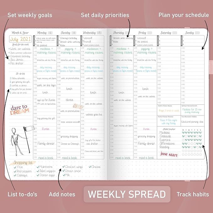 GoGirl Weekly Schedule Planner – Hourly Work & Life Planner - Image 3