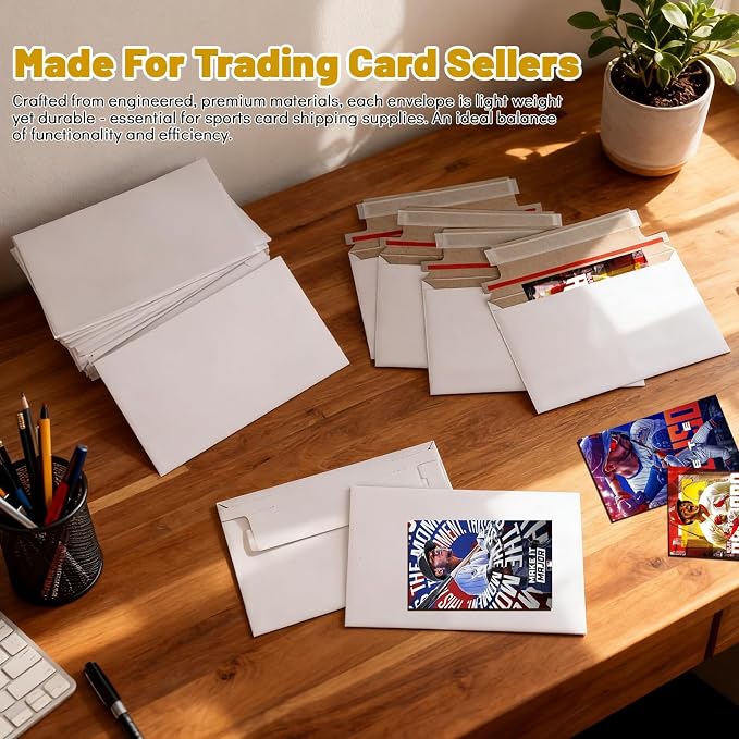 110 Pack White Trading Card Shipping Envelopes, 7x 4.35 Inch Self-Adhesive - Image 6