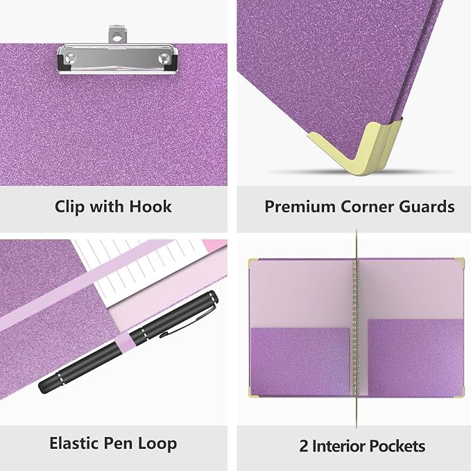 Clipboard Folio with Storage Clipboards Padfolio Notebook - Image 3