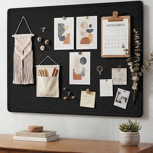 AKTOP Large Bulletin Board, Decorative CorkBoard Photo Display Board by Buynow