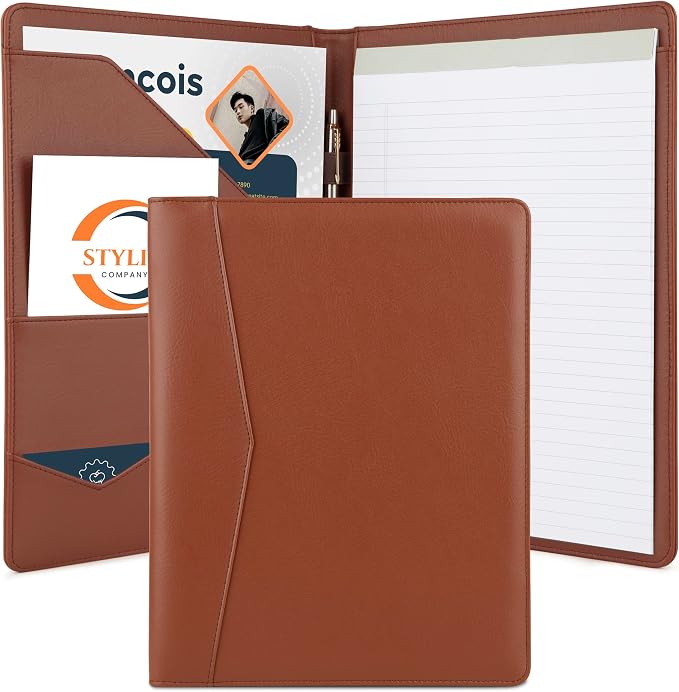 STYLIO Padfolio Portfolio Organizer Binder | Interview Resume Folder, Business by Stylio