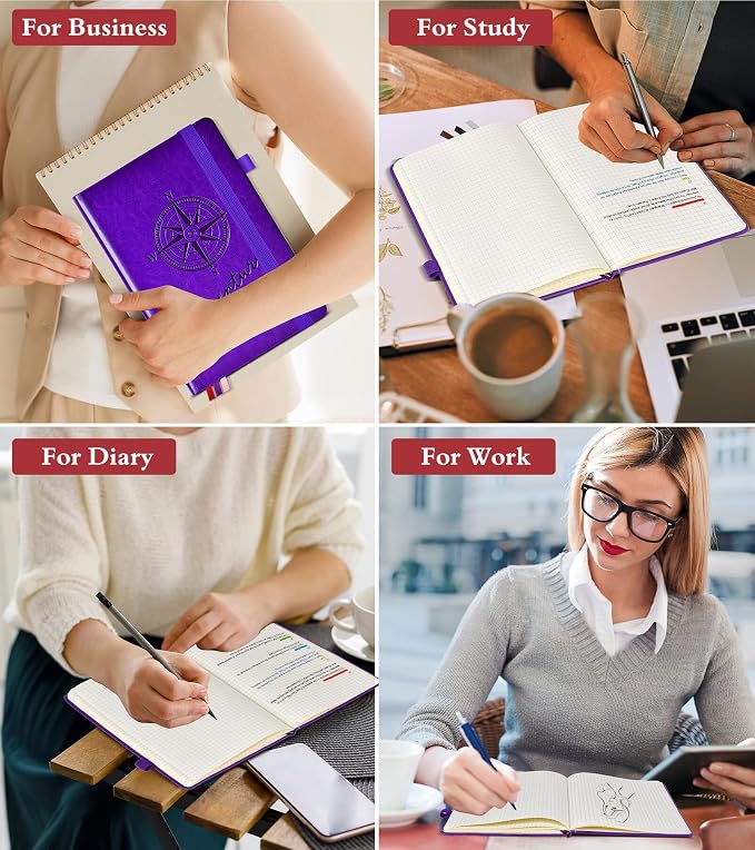 PAIBAS Graph Notebook for Women Men, 160 Pages Grid Paper, Graphing Notebooks - Image 8