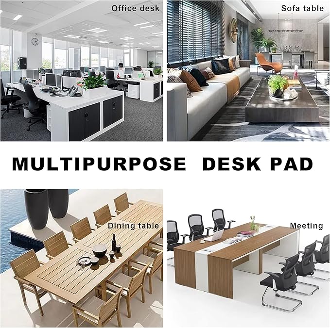 CENNBIE Leather Desk Mat, Extended Non-Slip Table Pad, Waterproof PU Leather - Image 6