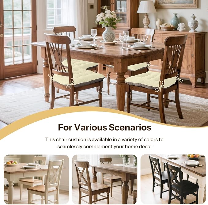 Chair Cushions for Dining Chairs 2 Pack, - Image 5