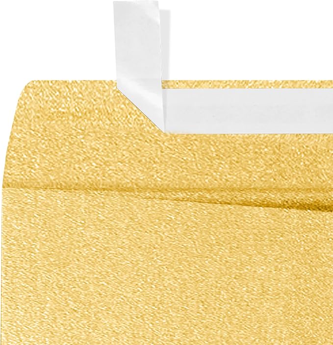 LUXPaper 9 x 12 Open End Envelopes | Peel & Press | Gold Metallic | 80lb. Text - Image 4