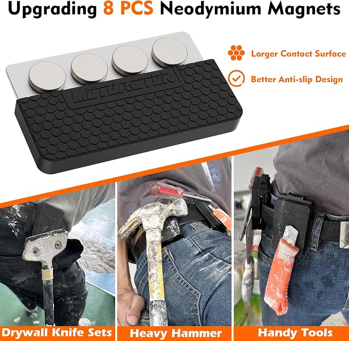 MUTUACTOR 1PCS Magnetic Tool Belt Clip, Anti-Slip Heavy-Duty Magnetic Mount - Image 4