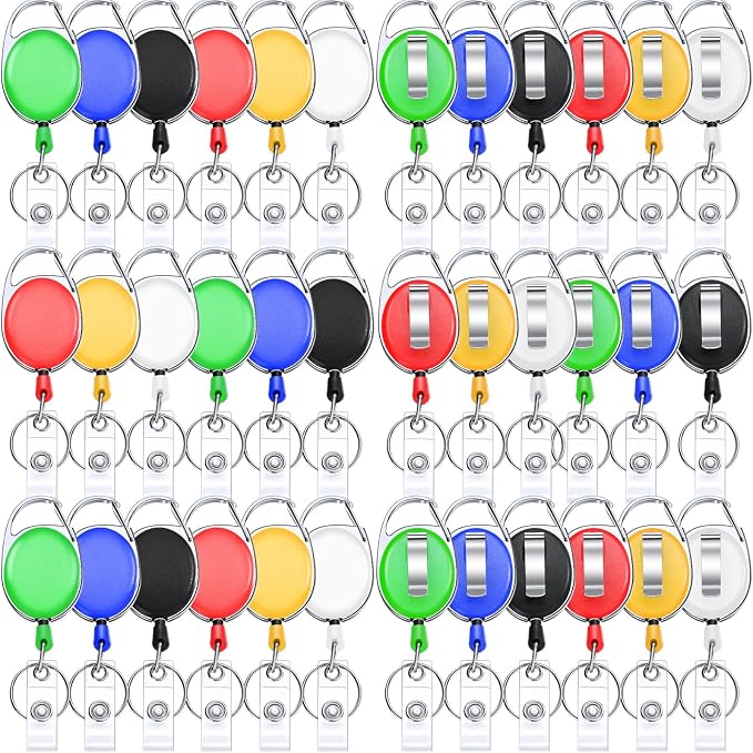 Honoson 20 Pcs Heavy Duty Retractable Badge Reels Batch ID Badge Holder by Honoson