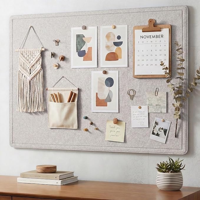 AKTOP Bulletin Board, Decorative CorkBoard Photo Display Board by Buynow