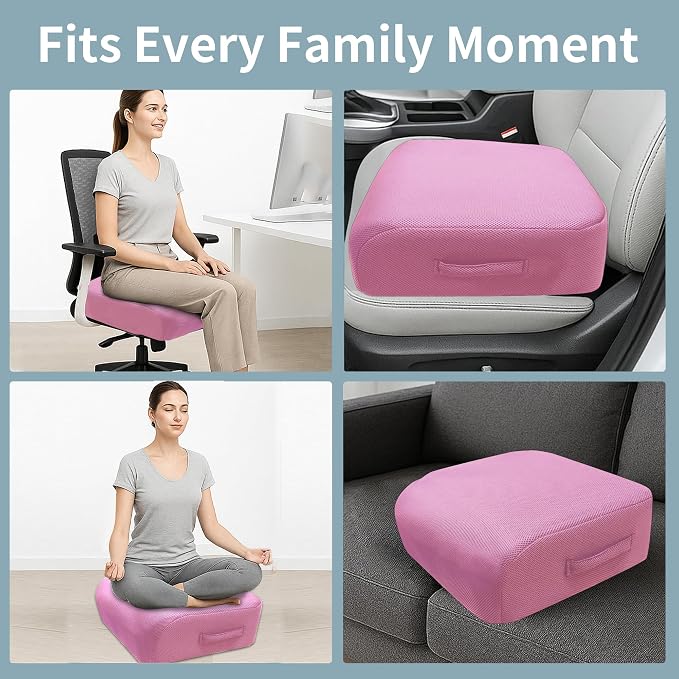 6" Extra Thick Memory Foam Office Chair Cushion – 2-Layer Booster Seat - Image 8