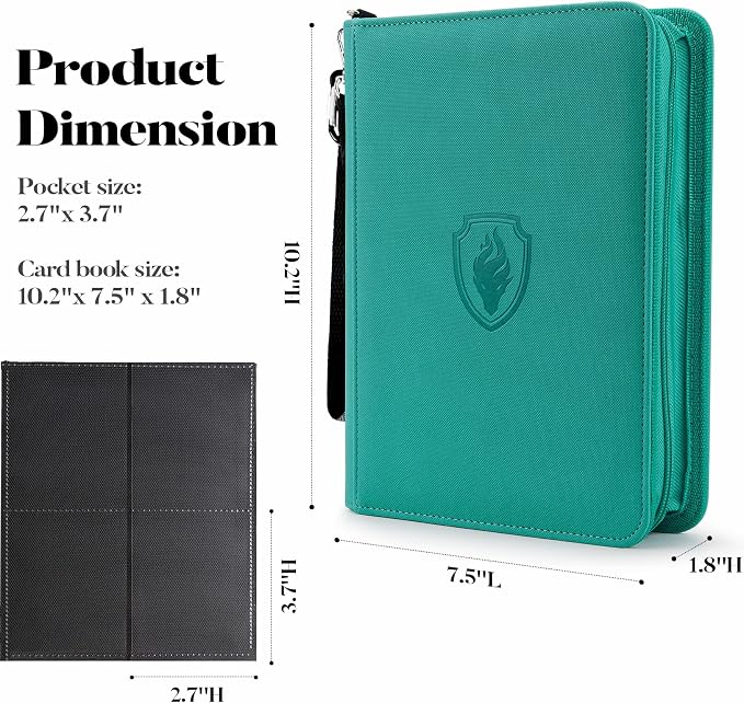 Fabmaker Premium 4 Pocket Zip Card Binder, Trading Card Binder - Image 6