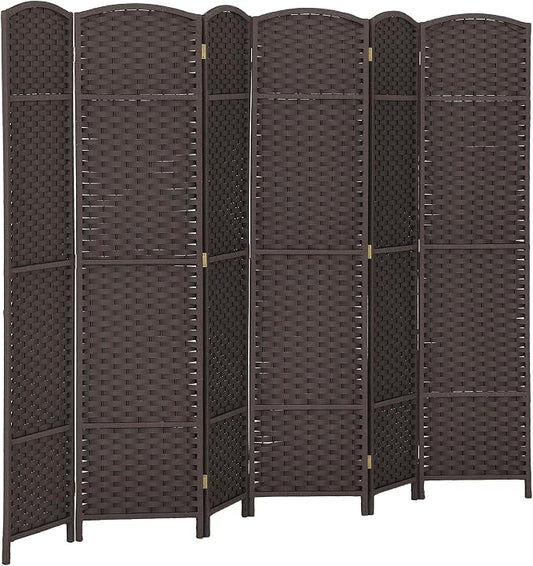 HOMCOM Room Divider, 6 Panel Folding Privacy Screen, 5.6' Tall Freestanding by HOMCOM