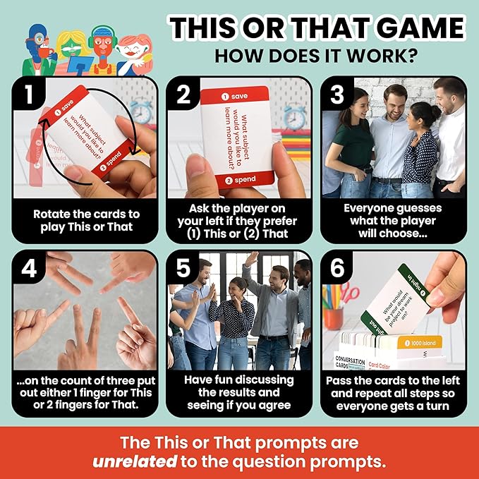 400 Conversation Cards for Coworkers – Two Fun Teambuilding Games for Work – - Image 6