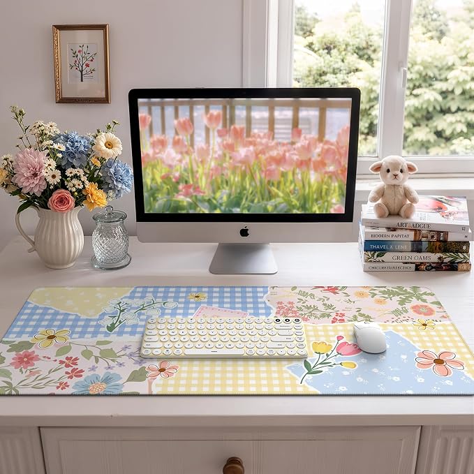 iCasso Aesthetic Checkered Desk Mat - Image 7