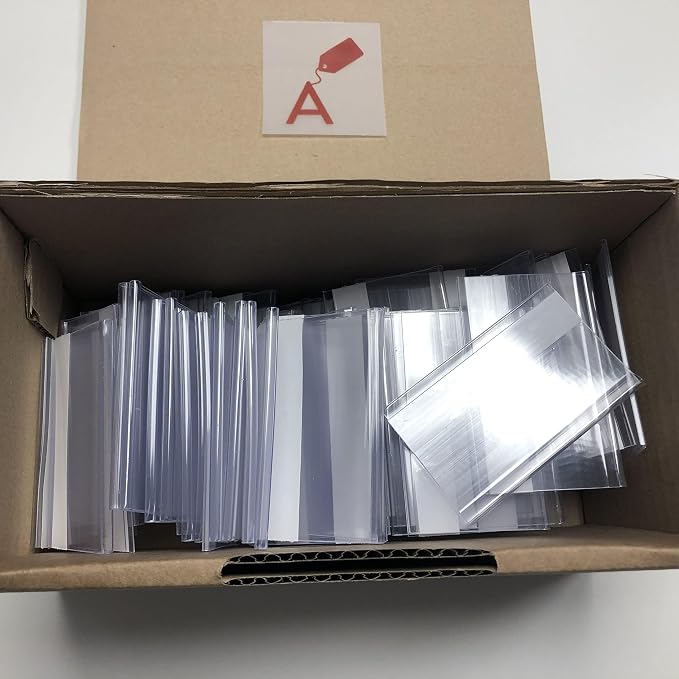 Pack of 100 Transparent Self-Adhesive Label Holders 39 mm Height 70 mm Length - Image 6
