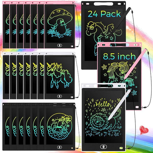Zhehao 24 Pieces LCD Writing Tablet Doodle Board 8.5 Inch Colorful Reusable by Zhehao