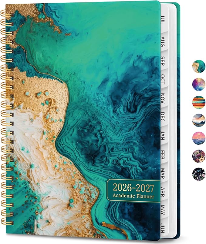Academic Planner 2026-2027, Weekly and Monthly Calendar Book, July 2026 – June by JEJEGO