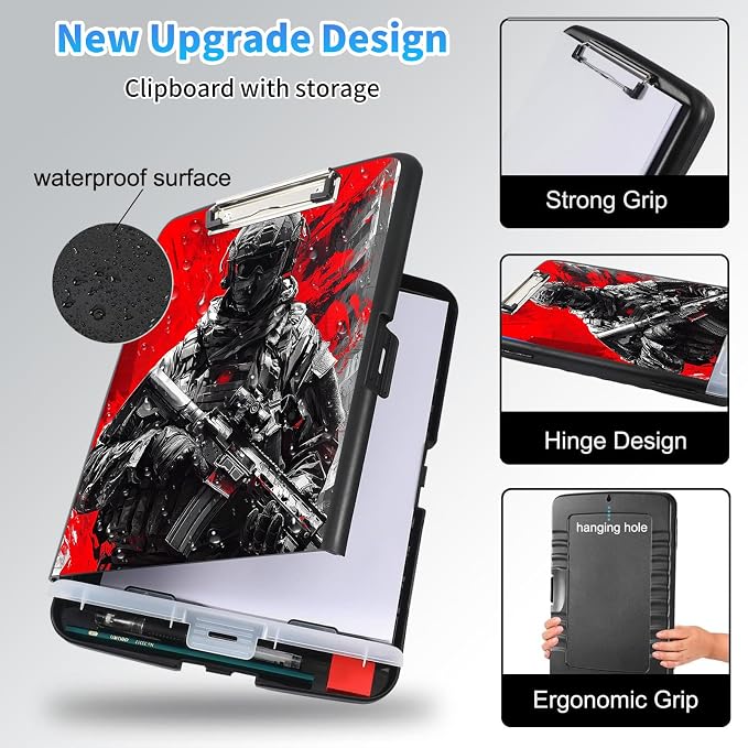 LYHXLYJH Clipboard with Storage, A4 Clipboards with Pen Holder, Heavy Duty - Image 3