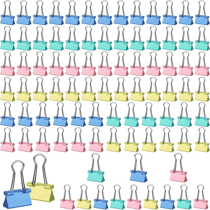180Pcs Small Binder Clips, Mini Binder Clips, 0.63 in/15mm Clips Office Supplies by PEASUG
