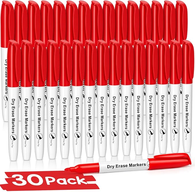V-Opitos 30 Pack Fine Tip Dry Erase Markers by Wearecommittedtotheresearchandproductionofhigh-qualitykidstoysschoolofficesuppliesandholidayproducts
