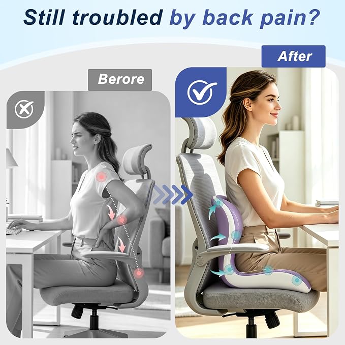 Seat Cushion for Office Chair and Car, Ergonomic Memory Foam Seat Cushion - Image 5