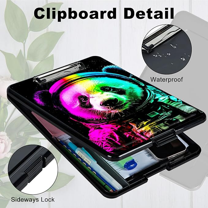Planet Panda A4 Clipboard with Storage Pen Holder, Clipboards Organizer Nursing - Image 3