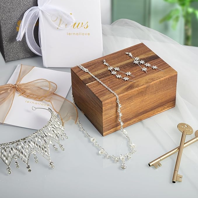 DRASTAR Keepsake Box, Acacia Wood Memory Box - Image 7
