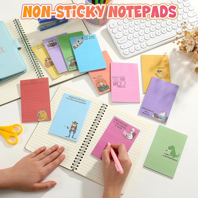 12 Pack Funny Notepads, 5x3 Inches Sarcastic Note Pads Memo Fun Office Gifts - Image 6