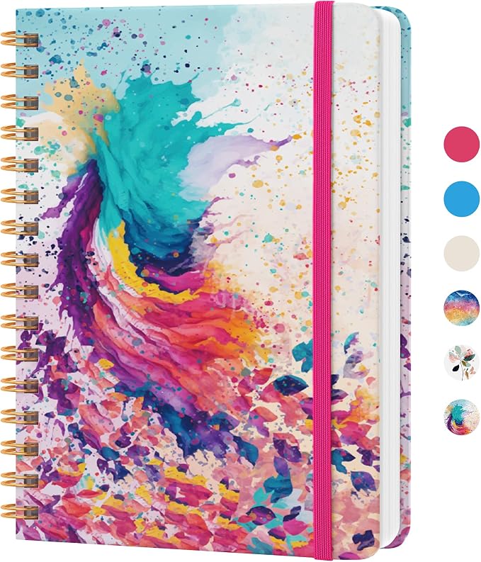 CICPAP Lined Spiral Journal Notebook, A5 College Ruled Notebook by CICPAP