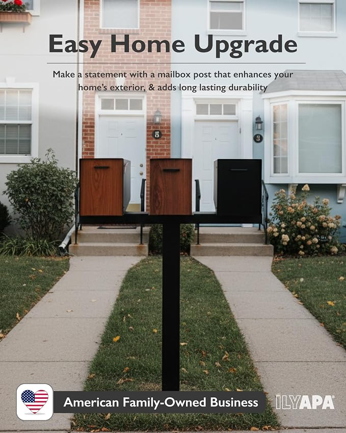 Ilyapa Triple Modern Mailbox Posts - Image 2