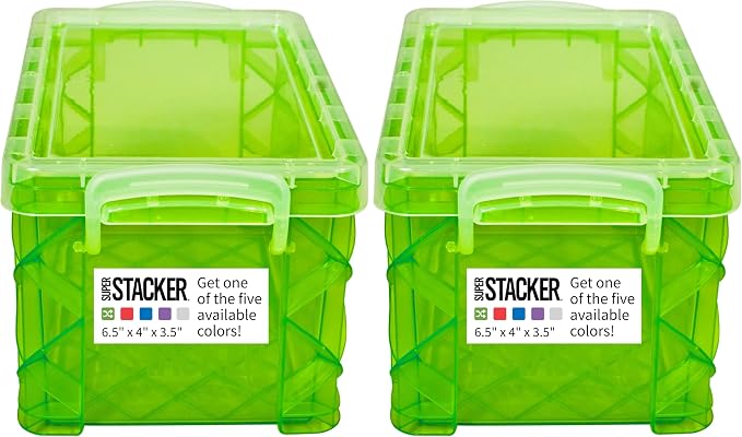 Super Stacker Index Card Box, 3 x 5 Inch Index Cards File Box, Note Holder by Advantus