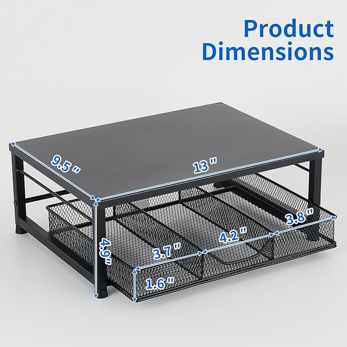 Small Laptop Stand for Desk, Monitor Stand Riser, Desk Organizer for Office - Image 2