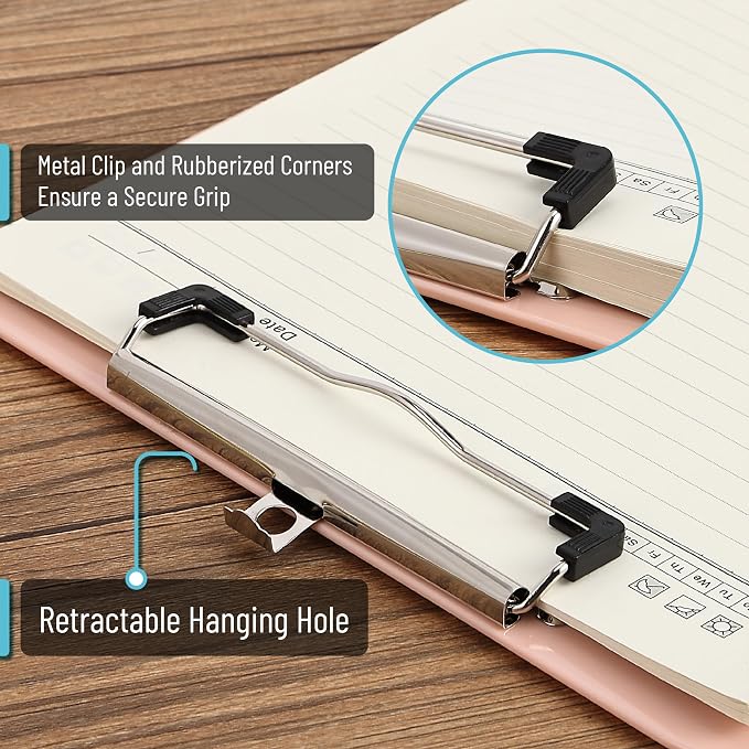 Mr. Pen- Plastic Clipboard, 12.5" x 9", 2 Pack, Clipboard Plastic | Low-Profile - Image 3