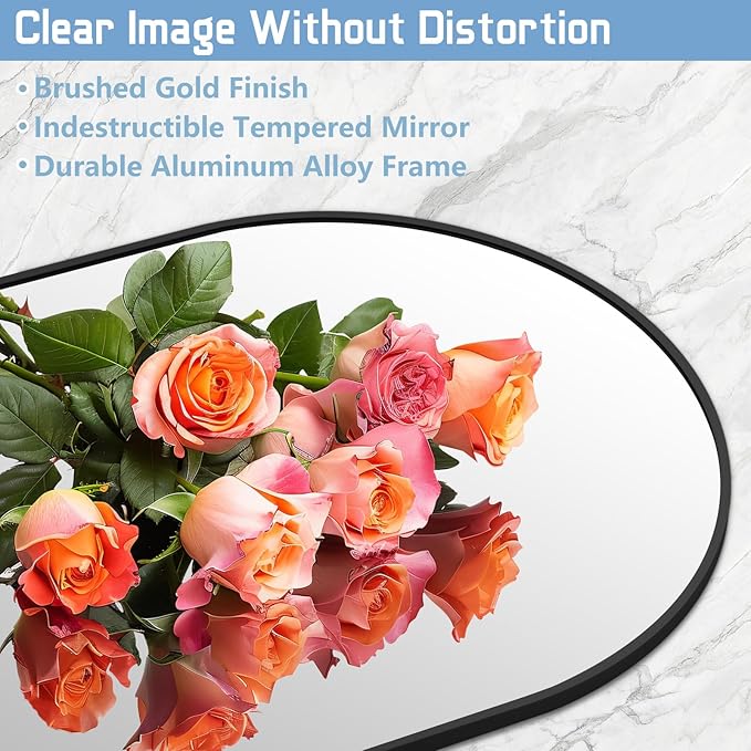Large Arched Floor Mirror Full Length with Stand, 71''x32'' Black Standing Full Length Mirror for Bedroom Living Room Gym, Aluminum Alloy Frame-DeskLoop Office