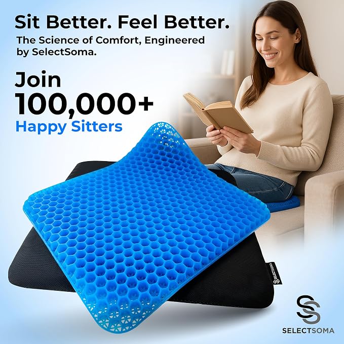 SelectSoma Double-Thick Gel Seat Cushion - Image 9