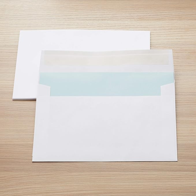 Amazon Basics A9 Blank Invitation Mailing Envelopes, Peel & Seal, No Licking - Image 9