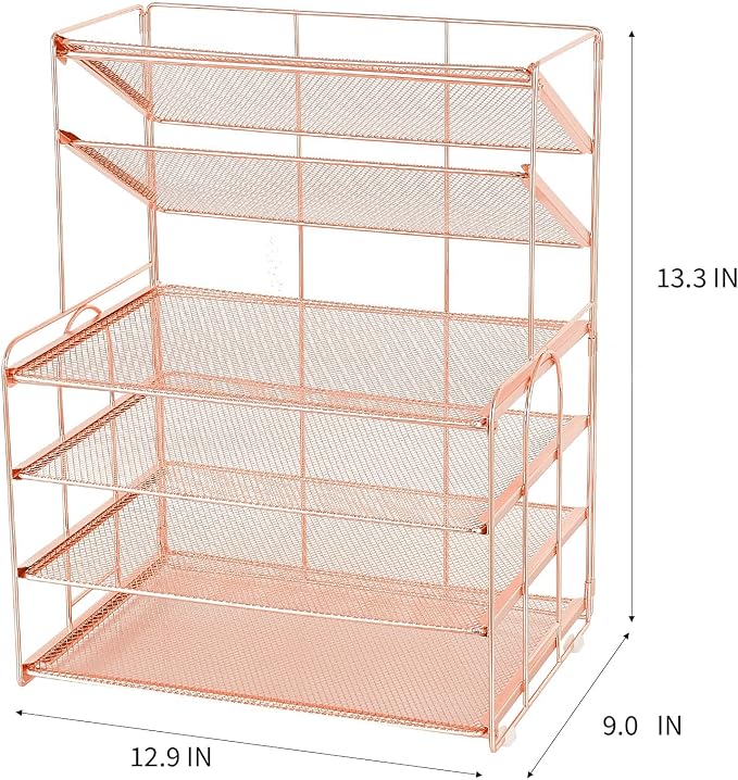 OPNICE Desk Organizers and Accessories, 6-Tier Letter Tray Paper Organizer - Image 2