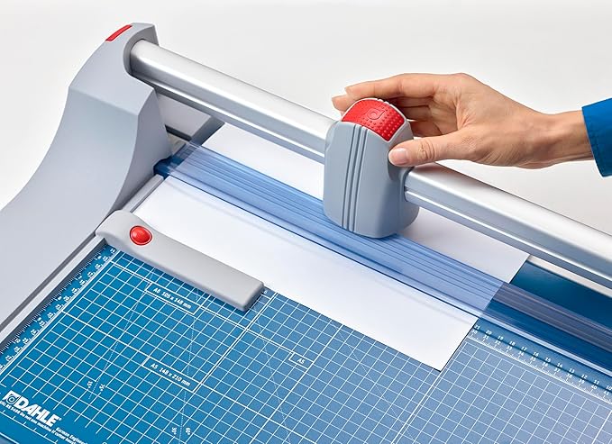 Dahle 440 Premium Rotary Trimmer, 14" Cut Length, 30 Sheet Capacity, Self-Sharpening, Automatic Clamp, German Engineered Paper Cutter-DeskLoop Office