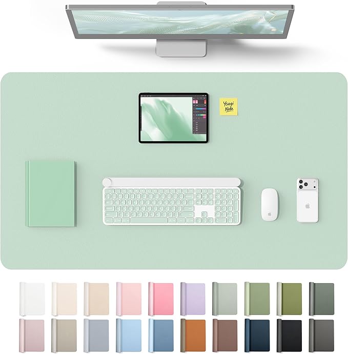 YSAGi Leather Desk Protector, Office Mat, Large Mouse Mat, Non-Slip PU Leather by YSAGi