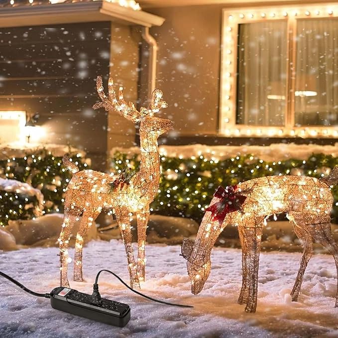 IPX6 Outdoor Power Strip Weatherproof, Waterproof Surge Protector with 3 Wide Outlet 12FT Long Extension Cord, Wall Mountable for Outside Decorations and More UL Listed(Black)-DeskLoop Office