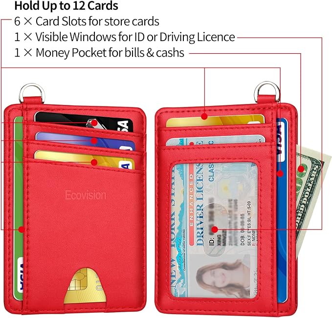 Slim Minimalist Front Pocket Wallet, RFID Blocking Credit Card Holder Wallet - Image 5