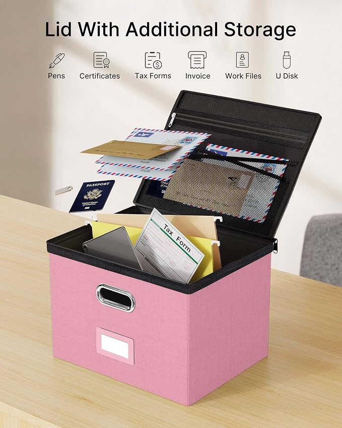 Oterri 2 Pack Large File Organizer Boxes - Image 2