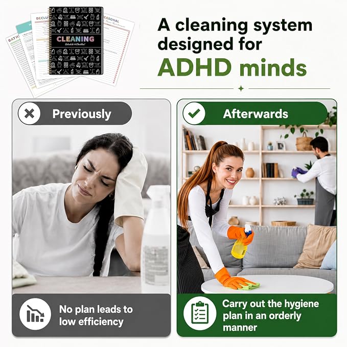 60-Week ADHD Cleaning Planner for Adults & Teens – Stress-Free Cleaning - Image 7