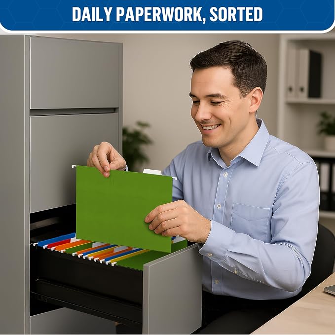 100 Pack Hanging File Folders Letter Size - Image 5