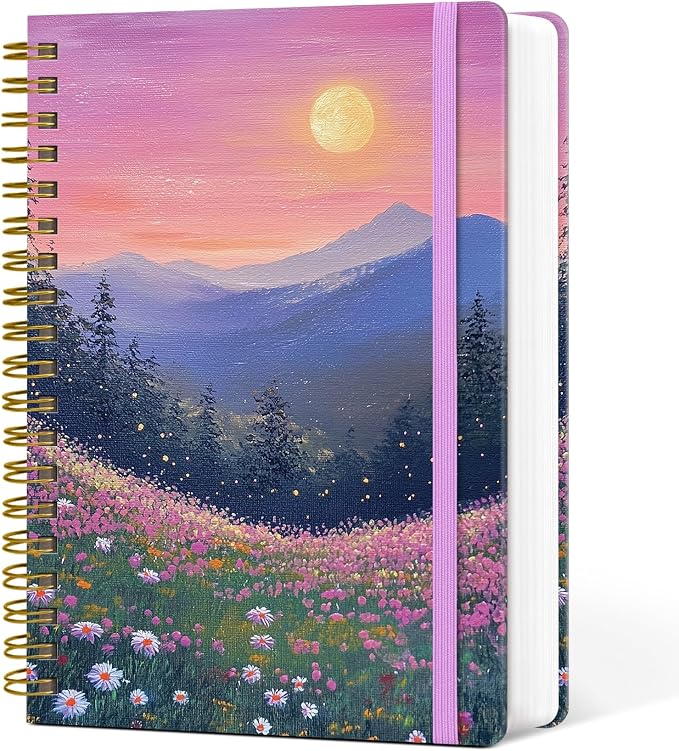 Lined Spiral Notebook Journal for Work, 300 Pages Thick B5 College Ruled by Taja