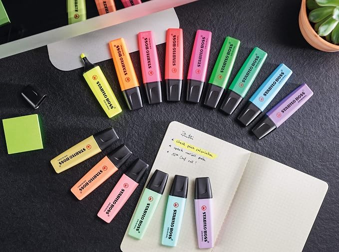 STABILO - BOSS ORIGINAL - Highlighter - Pack of 4 - Yellow - Image 7