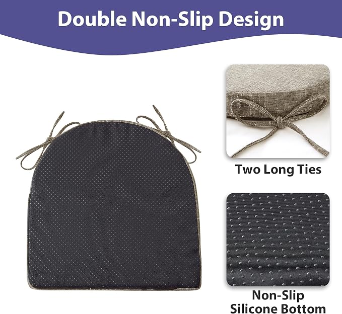 IPYNBAP Chair Cushions for Dining Chairs, Kitchen Chair Cushions, Non Slip - Image 4