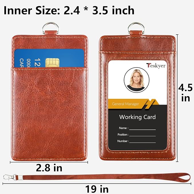 Teskyer Leather ID Badge Holder - Image 3