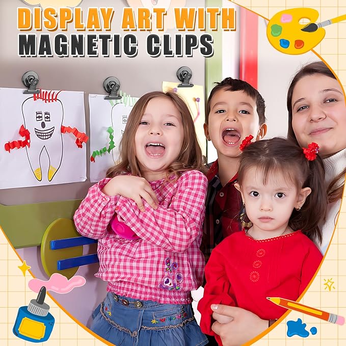 Grtard 100pack Magnetic Clips Heavy Duty, Refrigerator Magnets, Scratch Free - Image 4